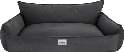 Produktbild von Orthopädisches Hundebett JOKER Bett Hund Sofa Schlafplatz Korb Matratze Tierbett XXXL 132x106 cm antrazit velours