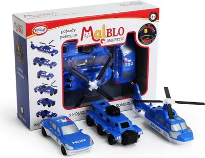 Produktbild von Popular Playthings Mix or Match Vehicles Police, Fahrzeug-Set, 3 Jahr(e), Schwarz, Blau, Weiß