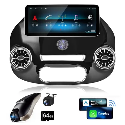 Image de Autoradio 12,3 pouces CarPlay Android 15 pour Mercedes-Benz Vito W447 (2014-2022) avec GPS, Wi-Fi, 4G, Bluetooth, SWC, DAB+, USB (6+128 Go), processeur 8 cœurs, caméra ADAS et lecteur de carte SD