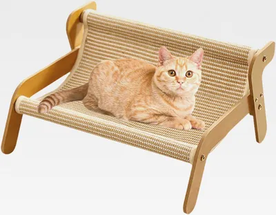 Produktbild von Katzenkratzsofa - Lounge zum Krallenschleifen,Sisal Holz Multifunktionaler Möbelschoner Kuschelsofa Gegen Langeweile Bei Hauskatzen Beschäftigung