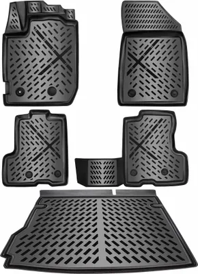 Produktbild von Gummimatten & Kofferraumwanne Set für DACIA DUSTER 2x2 2021-2024