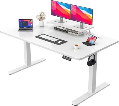 Imagen del producto de Escritorio de 160 x 70 cm con altura ajustable e incluye soporte para monitor