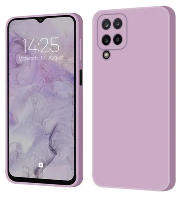 Produktbild von Hülle für Samsung Galaxy A12 Case Cover Bumper Smartphone Softgrip Schutzhülle Farbe: Lila