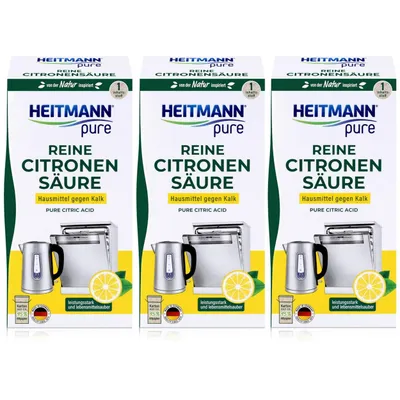 Produktbild von Heitmann pure Reine Citronen Säure 350g - Universell gegen Kalk (3er Pack)