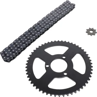 Zdjęcie produktu dla Zestaw zębatek T8F przód i tył, stal, 9 zębów, 10 mm, 54 zęby, 35 mm, 120 zestaw ogniw napędowych do motocykli