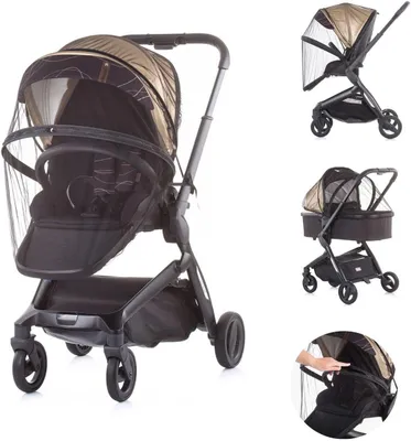 Productafbeelding van Lux muggennet voor kinderwagen en buggy, zwart