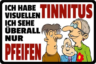 Produktbild von vianmo Holzschild 20x30 cm Ich habe visuellen Tinnitus Dekoration