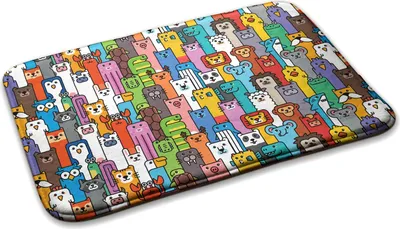 Produktbild von Teppich Kinderteppich Schlafzimmer Modern - 90 cm x 60 cm - Bunte Cartoon