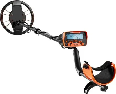 Obrázok produktu pre Detektor kovov, vysoká presnosť, podvodný, cievka 10 cm, čierno-oranžový, 7 režimov