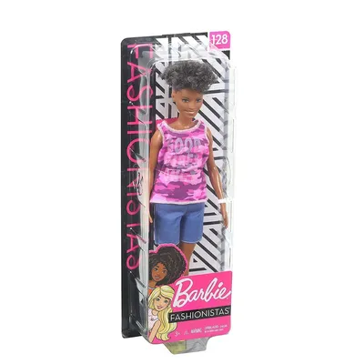 Image de Poupée Barbie Fashionistas en débardeur rose camouflage