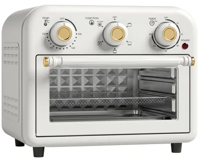 Produktbild von Heißluftfritteuse 12 Liter Mini Backofen mit Umluft, 5 Programmen, Backblech und Frittierkorb, 1200 W, Spülmaschinenfest