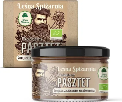 PASZTET Z ŻOŁĘDZI Z CZOSNKIEM NIEDŹWIEDZIM BIO 200 g - DARY NATURY