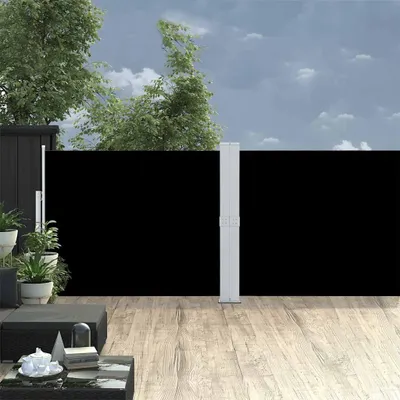 Produktbild von vidaXL Ausziehbare Seitenmarkise 140x1200 cm Schwarz
