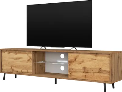 Obrázok produktu pre Selsey Lefyr - TV stolík so vzhľadom dreva dub Wotan s LED osvetlením, 140 cm