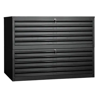 Produktbild von Gürkan Planschrank schwarz 10 Schubladen 140,0 x 95,0 x 105,0 cm