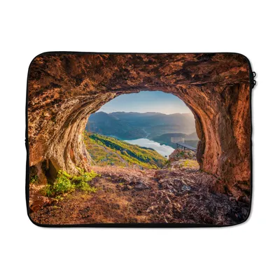 Produktbild von MuchoWow® Laptop Hülle 15 Zoll Höhle - Berg - Landschaft - Natur Laptoptasche - Laptoptasche - Sleeve - Rundum-Schutz