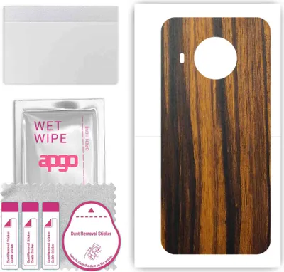 Produktbild von apgo Rückseite Schutzfolie, Skin, kompatibel mit Nokia X100, Hinten Displayschutzfolie aus Vinylfolie, kratzfest, einfache Montage - Tigerwood