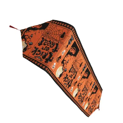 Zdjęcie produktu dla Bieżnik na stół, dekoracja domowa wykonana z bawełny i lnu, składany, miękki obrus na Halloween Jako centralny element na gorące patelnie, ochrona przed zadrapaniami