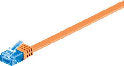 Produktbild von Netzwerkkabel Flachkabel 0,5m - 20m, Farbe:Orange, Länge:15 m