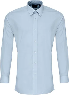 Immagine prodotto di Camicia da uomo aderente in popeline a maniche lunghe