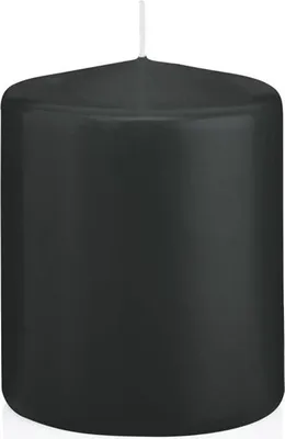 Produktbild von Stumpenkerzen Schwarz 100 x Ø 78 mm, 8 Stück
