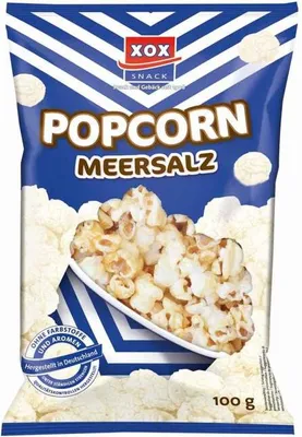 Produktbild von XOX Popcorn Meersalz klassisch gesalzen knusprig leicht im Geschmack 100g