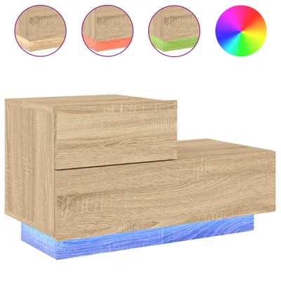 Obrázek produktu pro Noční stolek s LED osvětlením dub sonoma 70 x 36 x 40,5 cm
