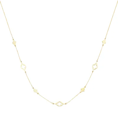 Produktbild von Karat Halskette Collier Damen Rauten 375 Gelbgold 45 cm 99076240450