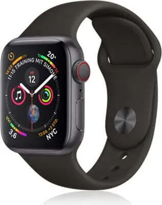 Produktbild von Apple Watch Series 4 44mm (A2008) Space Gray Alu Sport Band Black CEL Neu