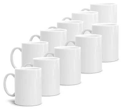 Produktbild von Plottermarie Sublimationsrohlinge Sublimations-Tassen für personalisierte Geschenkideen – Sublimationsrohlinge, Fotogeschenke, Personalisierung & DIY weiß 330ml 36er Set