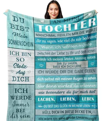 Productafbeelding van Fleece deken cadeau voor dochter, 200x150 cm, microvezel, polyester
