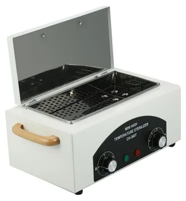 Heißluftsterilisator 50-200°C mit Edelstahlkorb, für Maniküre & Salon