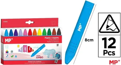 Image de Crayons de cire triangulaires, 12 couleurs
