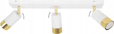 Image de Light-Home Hugo Lampe à suspendre - Suspension en métal et en verre - E27 - 3-flamme - Blanc et or