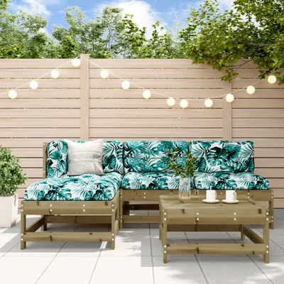 Produktbild von Möbel 5-tlg. Garten-Lounge-Set – Balkonmöbel Sitzgruppe Kiefernholz Imprägniert DE4836