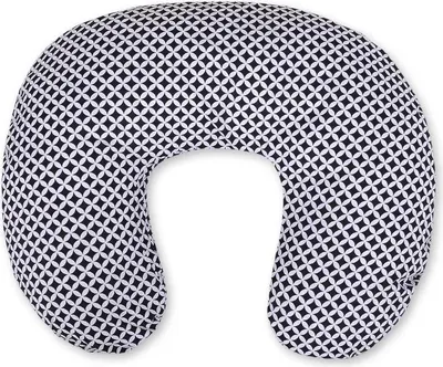 Image de Bobono coussin d'allaitement en forme de haricot en fibre naturelle noire 60x47 cm ergonomique et