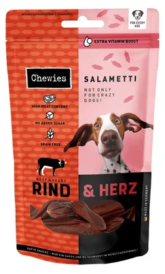 Produktbild von Chewies® SALAMETTI Rind mit Herz 200g