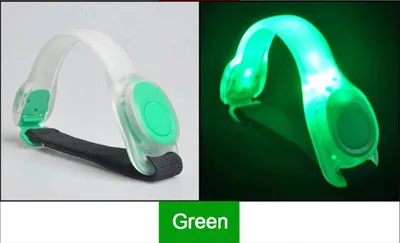 Produktbild von CHPN - Lauflichter - LED-Sicherheitsarmband - Sicherheitsband - Sport-/Laufgürtel - Grün - Beleuchtung für den Arm - Laufen im Dunkeln - 2 Stück
