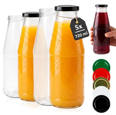 Zdjęcie produktu dla SUPERBUTELKI - 5x Butelka PASSATA 720 ml na sosy, nalewki, kompoty, przeciery, zakwasy