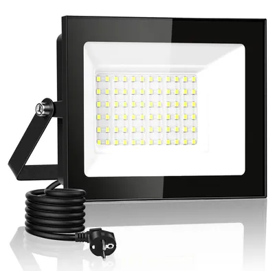 Immagine prodotto di Fari a LED per esterni - 50 W - 3000 K - Confezione da 5 - Grado di protezione IP66 (resistente all'acqua) - 220–240 V