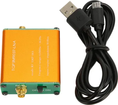 Obrázek produktu pro 0,1 MHz–6 GHz plně pásmový nízkošumový zesilovač Profesionální modul předzesilovače RF výkonu LNA s vysokým ziskem 20 dB Dodáváno s vestavěnou baterií