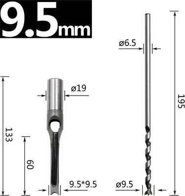 Immagine prodotto di INF Trapano per legno - Punta quadrata per fori esatti 9 mm