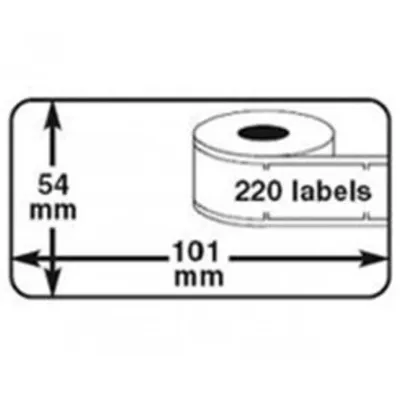 Produktbild von rillstab Etikettenrolle 101x54 mm 12 Rollen Weiß
