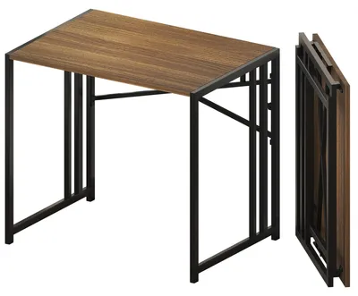 Obrázok produktu pre Skladací stôl 83 cm - Skladací stôl - Písací stôl - Kancelársky stôl - Drevo/kov