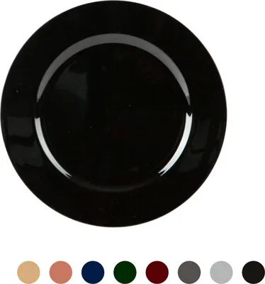 Produktbild von Argon Ta Metallic Charger Plate - Metallic-Finish - 33cm - Schwarz