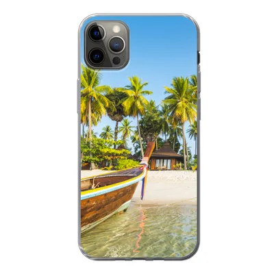 Produktbild von MuchoWow® Handyhülle Schutzhülle Hülle für iPhone 13 Pro Max Strand - Kajak - Sommer Silikon Softcase Handy Hülle - Mobiltelefon