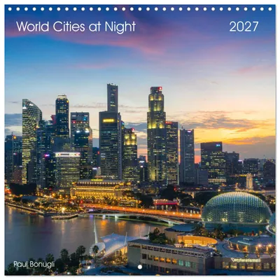 Productafbeelding van Wereldsteden bij Nacht (Wandkalender 2027, 12 x 12 inch) CALVENDO, wandkalender voor 12 maanden