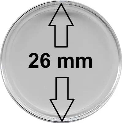Produktbild von w-deal® Münzkapseln ohne Rand, 26 mm