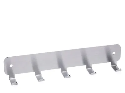 Schlüsselhalter Edelstahl 5 Haken 25 cm V2A geschliffen