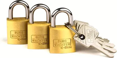 Produktbild von Burg Wächter Vorhangschloss-Set Trio 222 20 SB